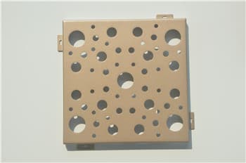 Multi_Perforated Round Matte Gold ASP_Aluminum Solid Panel